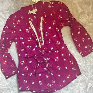 Pumpkin Patch Kids Crimson Autumn Bloom Floral Button-Down Dress - Purple 4​